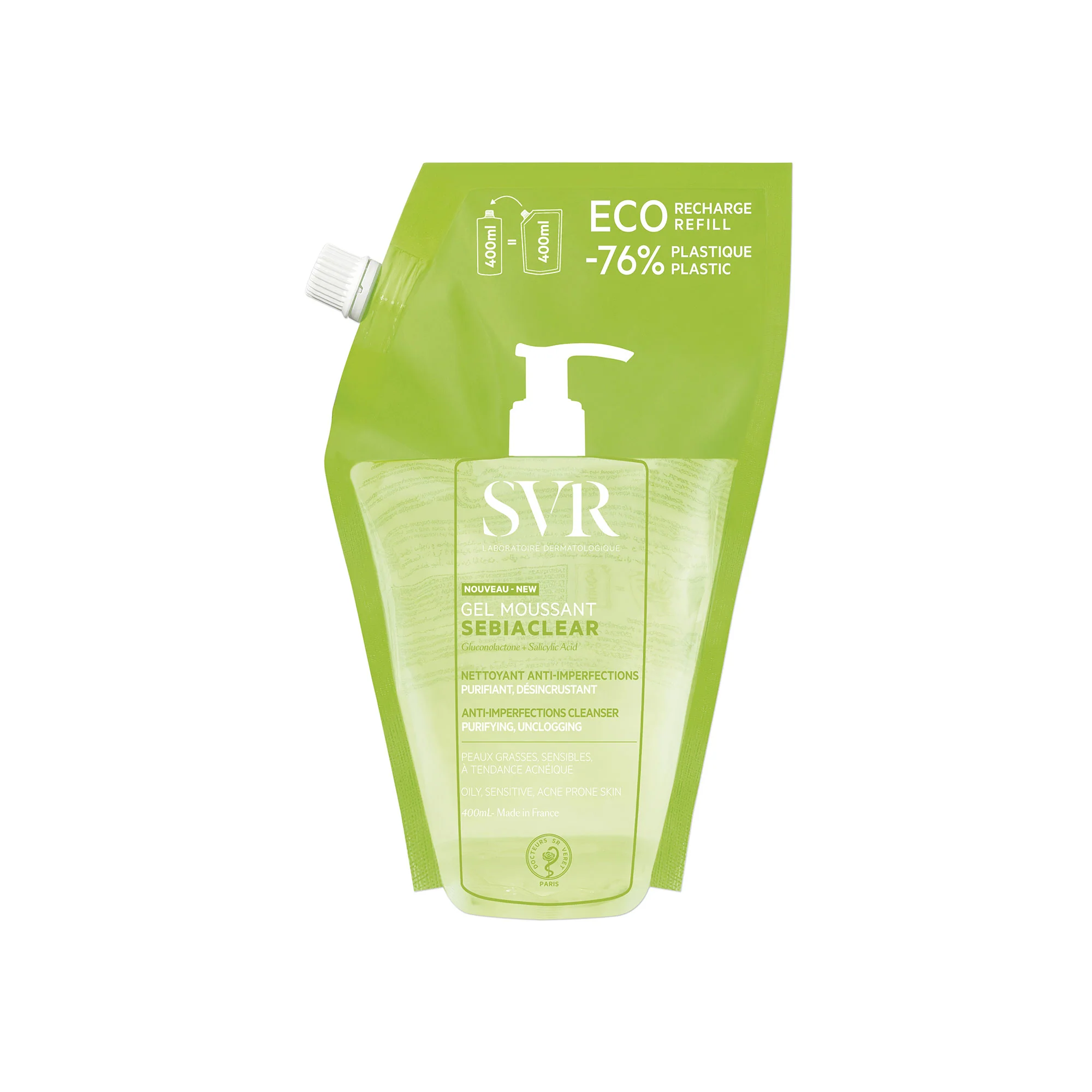 SEBIACLEAR Gel Moussant 400ml + Refill - Image 6